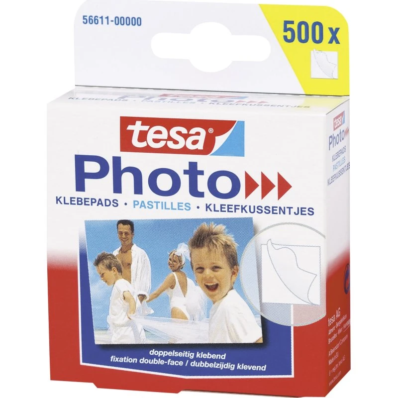 Tesa Photo Klæbepuder 500 stk. hvid permanent