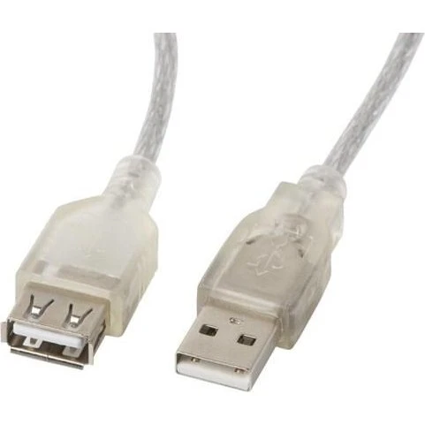 Lanberg USB 2.0 forlængerkabel 1,8 m transparent
