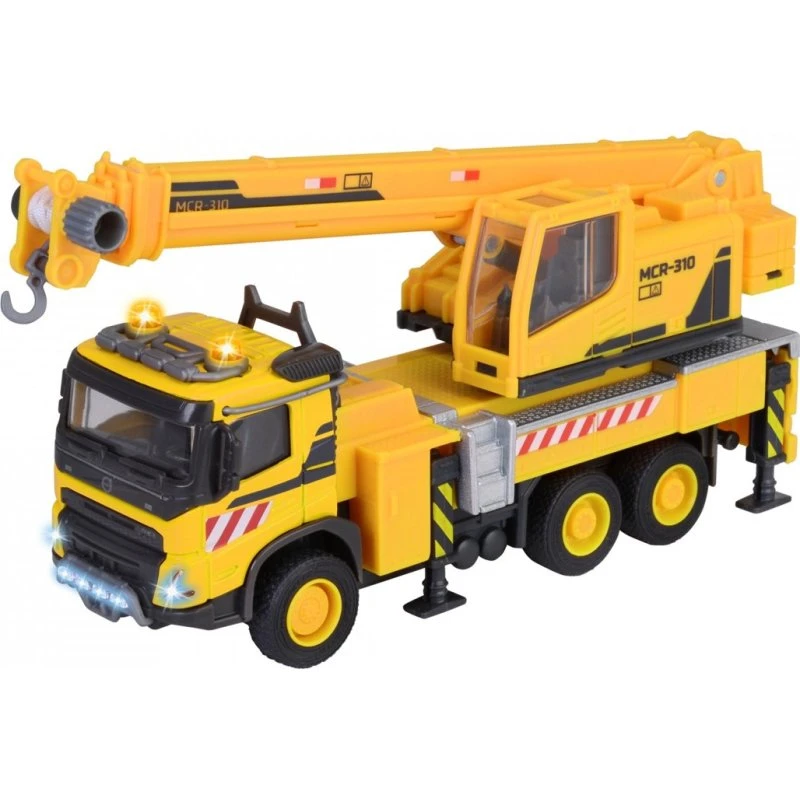Majorette Volvo Kranbil med Lyd og Lys, 22 cm