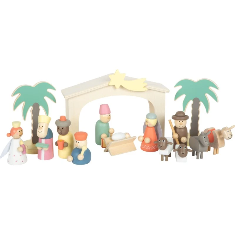 Small Foot Trækrybbe Julehistorie med Figurer