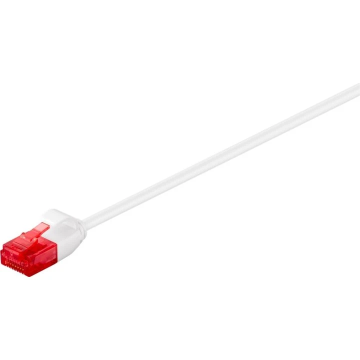 Goobay Slim CAT6 U/UTP Hvid 3m Netværkskabel