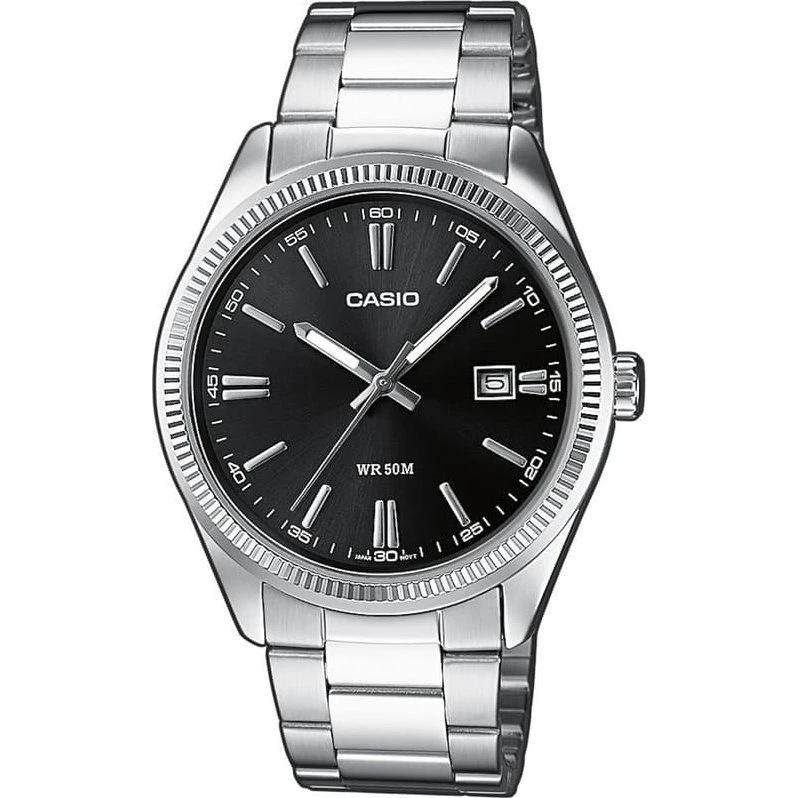 Casio MTP-1302PD-1A1VEF Herreure, Svart Stål, 39mm, 5ATM