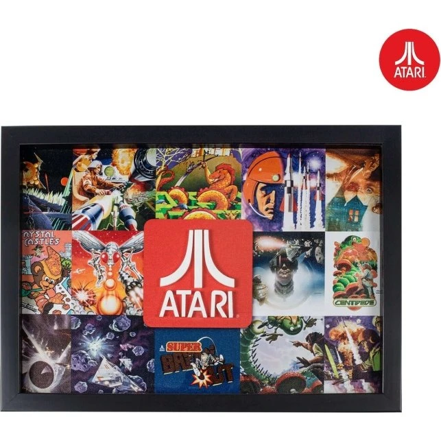 Atari Legends 3D-vægkunst – Officiel Atari-ikone i farverig nostalgi
