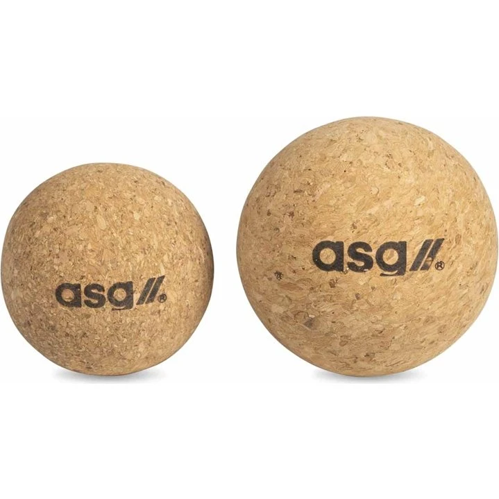 ASG Kork Massagebolde 2 stk – Naturligt kork, 5 og 6 cm