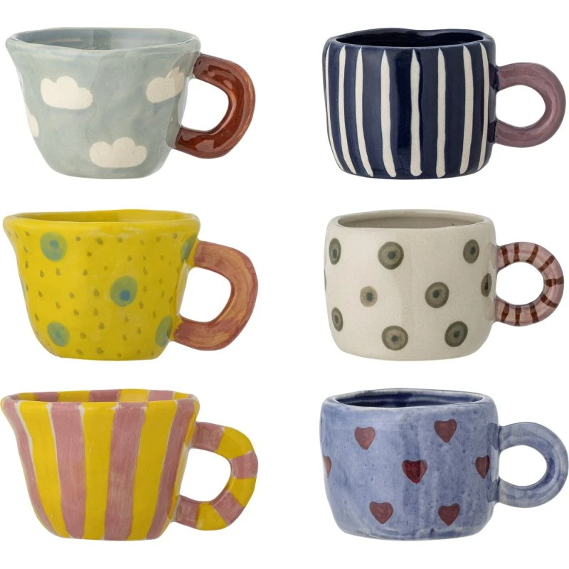 Bloomingville Nini - 6 stentøjskopper, multifarvet