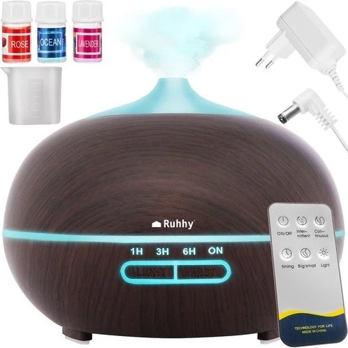 Aromalampen DarkBrown – Elektrisk Duftspreder med Ionisering og Luftfugtning