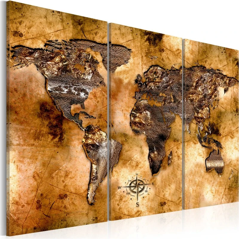 ARTGEIST World in opalescent shades 60x40 cm i metalliske nuancer