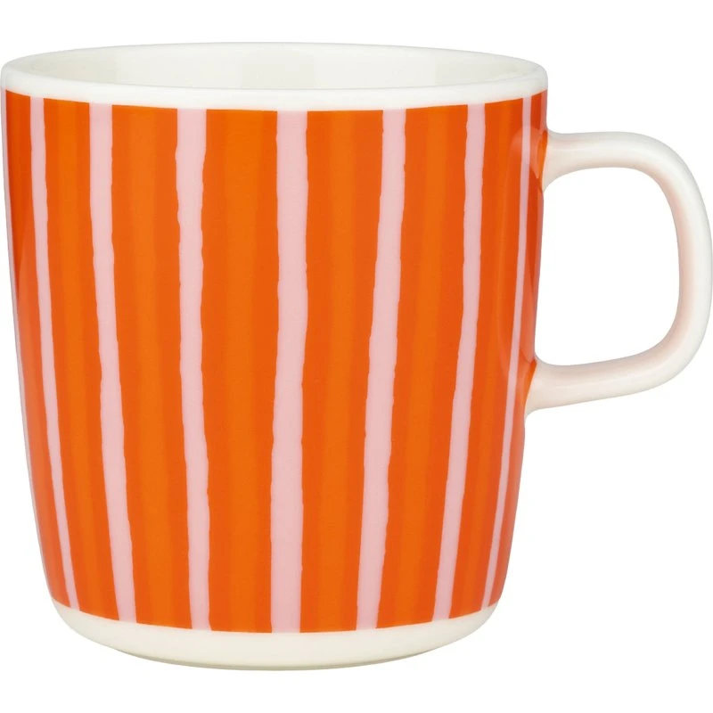 Marimekko Oiva Piccolo Kop 4 dl, Orange/Rosa/Hvid