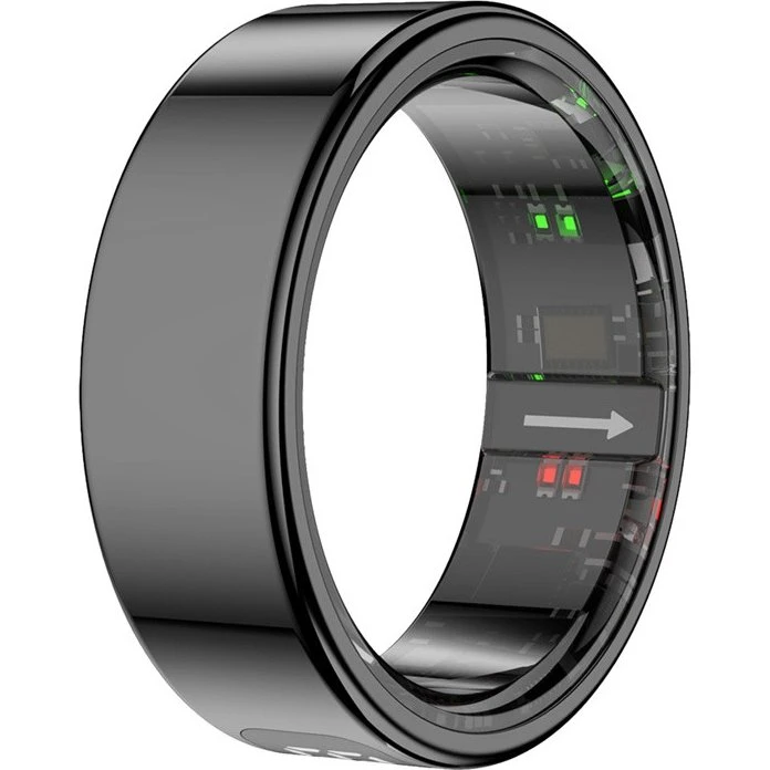 Colmi R12 Smartring, 22,4 mm, Størrelse 13, Sort, 1ATM Vandtæt