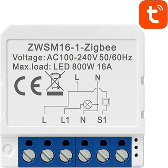 Avatto ZWSM16-W1 Smart Modulswitch (TUYA, ZigBee)