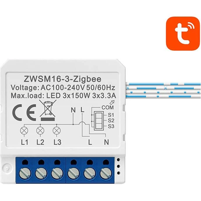 Avatto ZWSM16-W3 3-kanal ZigBee Smart Switch Modul