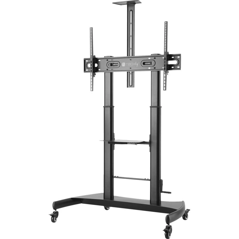 TECHly cart 100 Vogn med hjul, 60"-100", sort, stål
