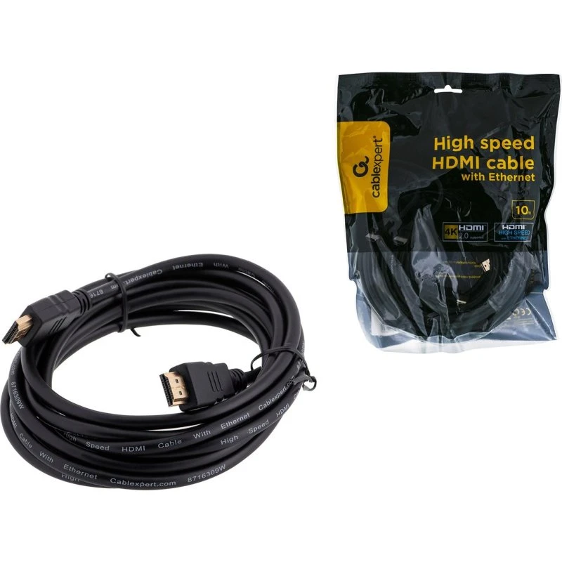 Gembird HDMI-kabel 10 m High Speed med Ethernet, sort