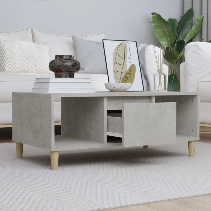 vidaXL sofabord 90x50x36,5 cm konstrueret træ betongrå