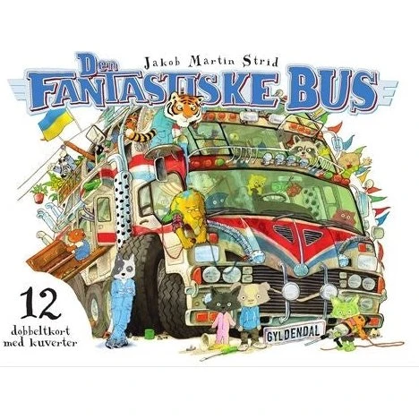 Den Fantastiske Bus - 12 postkort med kuverter
