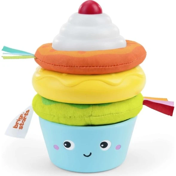Bright Starts Cupcake Tower™ Stacking Toy med Bidering