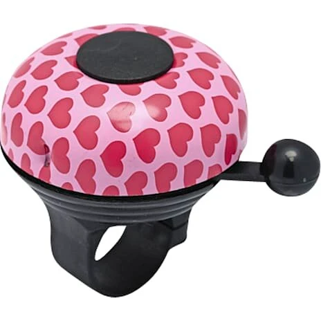 321GO! ringeklokke 53 mm - lyserød med hjerter