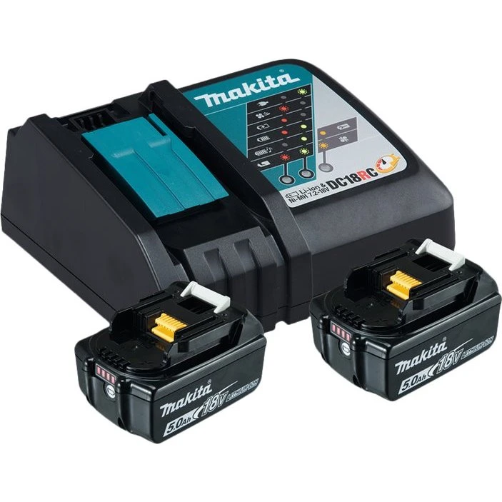 Makita DC18RC Batterioplader + 2 x 5 Ah Li-Ion
