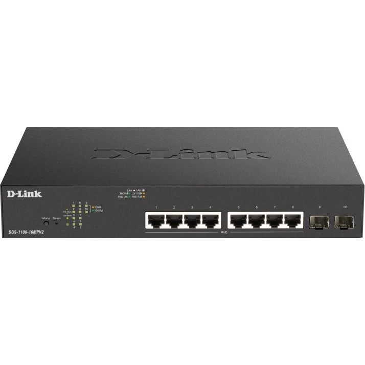 D-Link DGS-1100-10MPV2 10-ports PoE+ Smart Switch