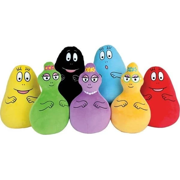 Barbapapa Set med 7 Mjukke Leksaker – 28 cm