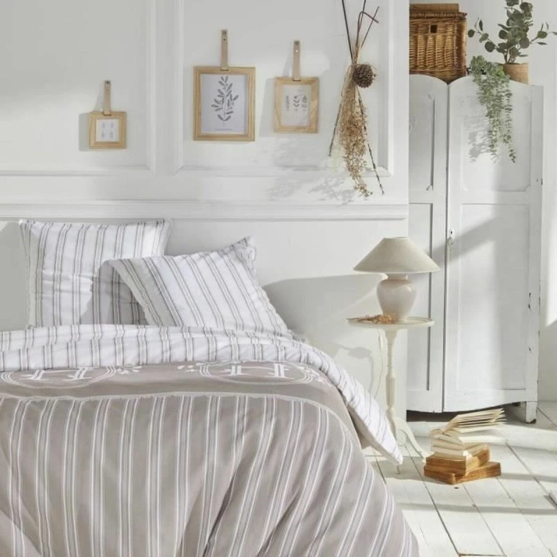 TODAY Berenice Beige Dynebetræk 240x260 cm med 2 Pudebetræk