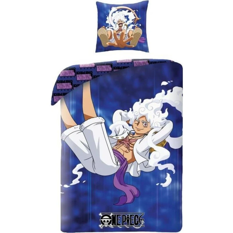 Dynebetræk sæt One Piece Blå 140 cm, 2 dele