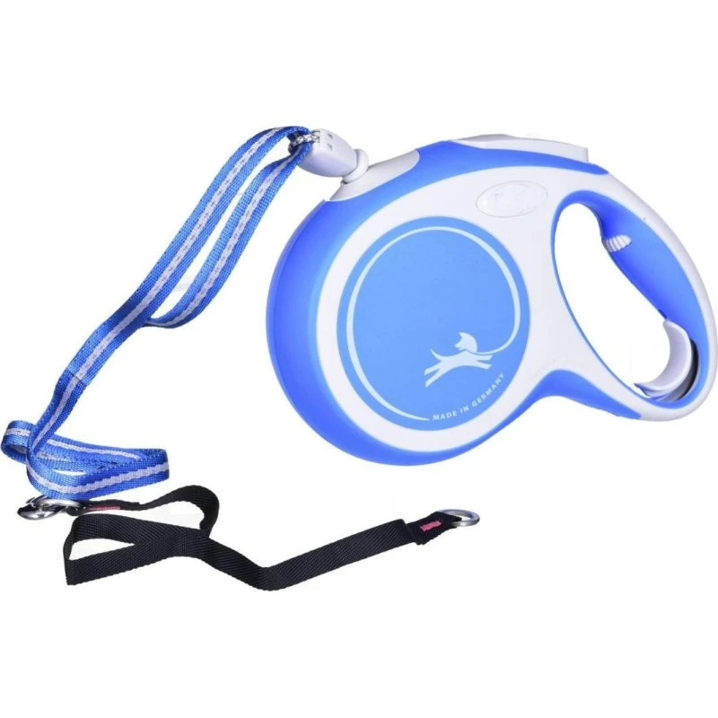 Flexi New Comfort Flexline Hundeled (M) 8m, Blå, Max 20kg