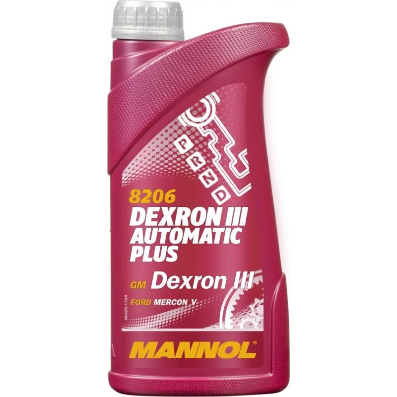 MANNOL Automatic Plus ATF Dexron III 1L, Rød, for Mercedes-Benz, Ford, Opel