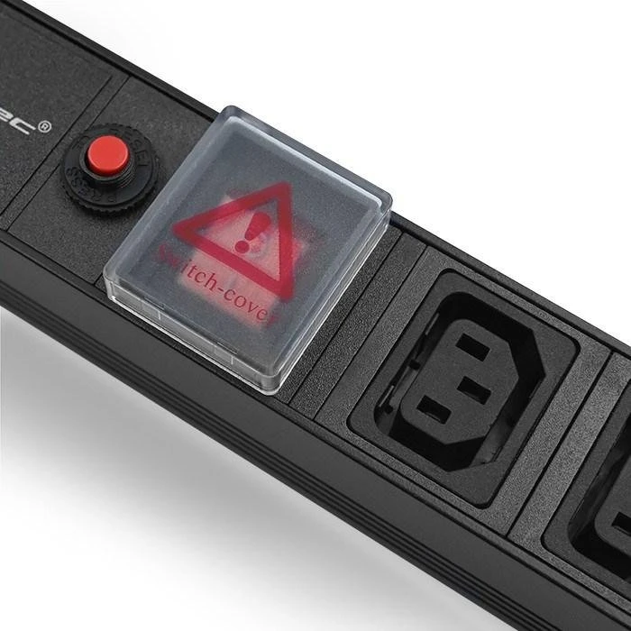 Qoltec 1U 8-stik PDU, 10 A, 2 m, sort