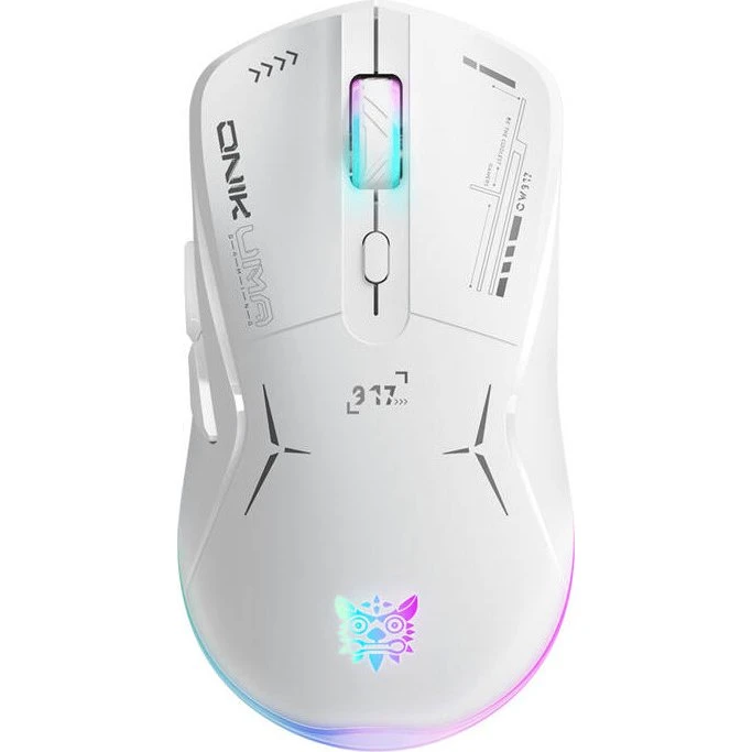 Onikuma CW917 Trådløs Gamingmus, Hvid, RGB
