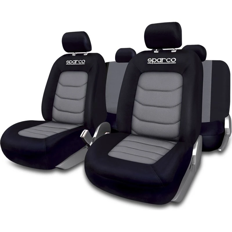 SPARCO Sædeovertræk SPC1019GR, sort/grå, S-LINE