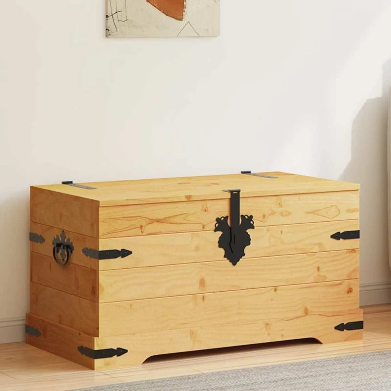 vidaXL Corona-serien Opbevaringskiste 91x49,5x47 cm mexicansk fyrretræ