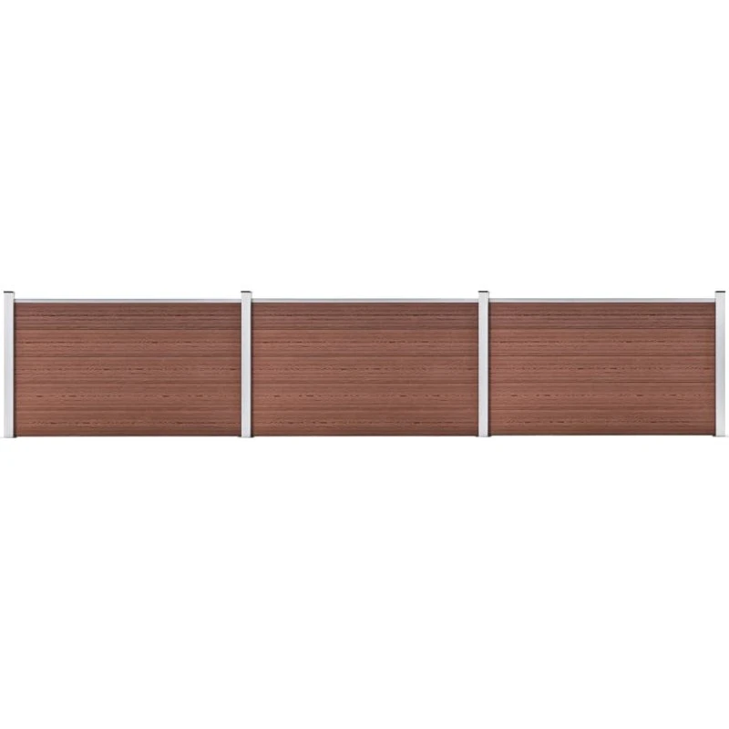 vidaXL WPC havehegn 526 x 106 cm brun