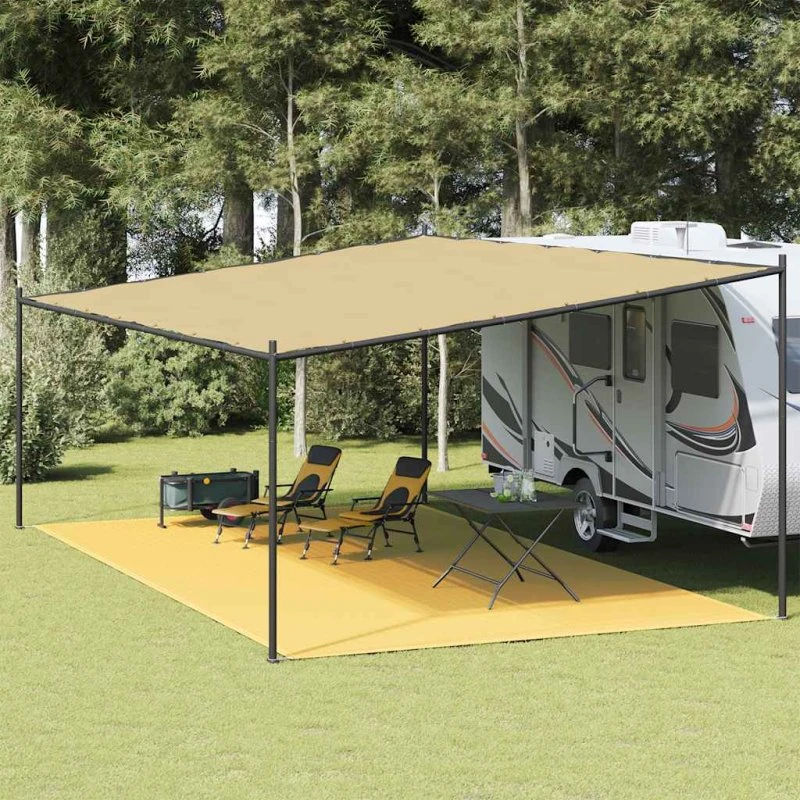 vidaXL telttæppe 400x800 cm HDPE beige