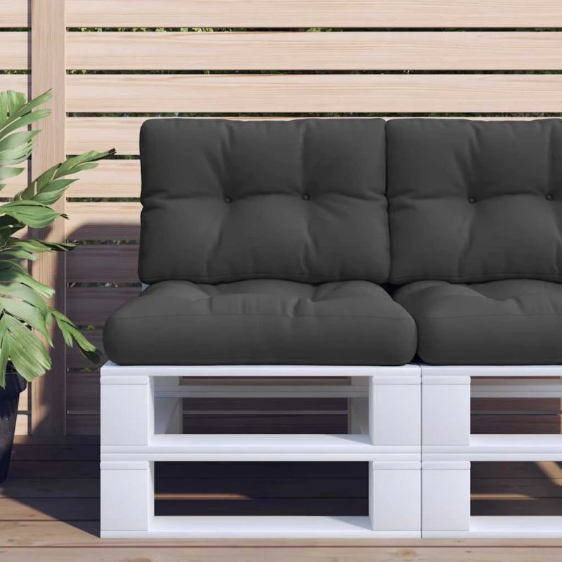 vidaXL Pallehynde 50x40x12 cm Stof Sort