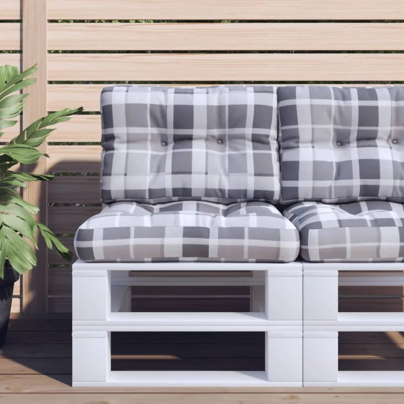vidaxL pallehynde 50x40x12 cm gråternet stof