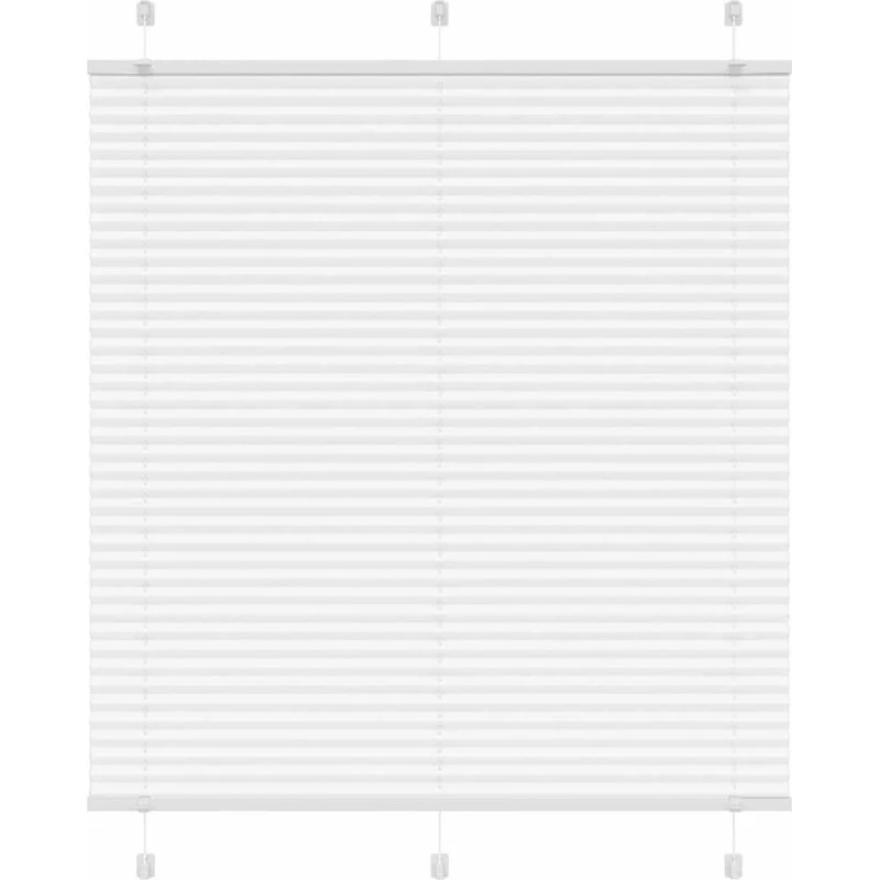 vidaXL Plisségardin Hvid 120x150 cm, 100% Polyester