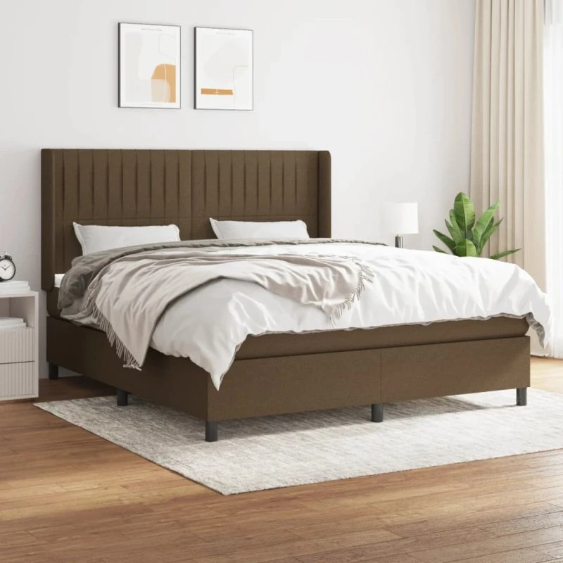 vidaXL Kontinentalseng 180x200 cm med Madras, Mørkebrun