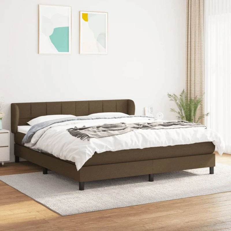 vidaXL Kontinentalseng 180x200 cm med Madras, Mørkebrun