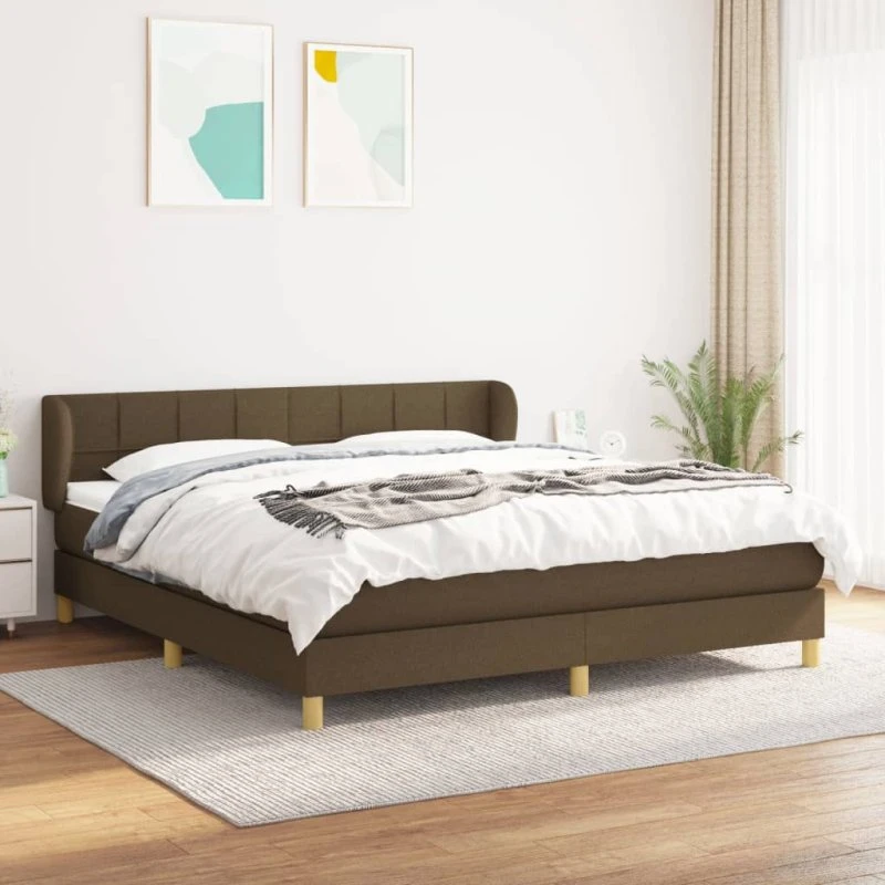 vidaXL Kontinentalseng 180x200 cm med Madras, Mørkebrun