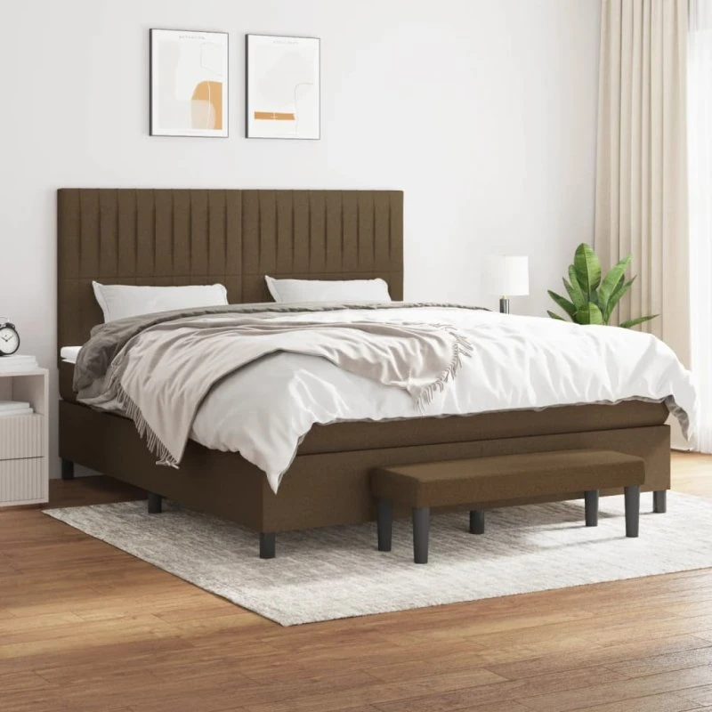 vidaXL Kontinentalseng 180x200 cm med Madras, Mørkebrun