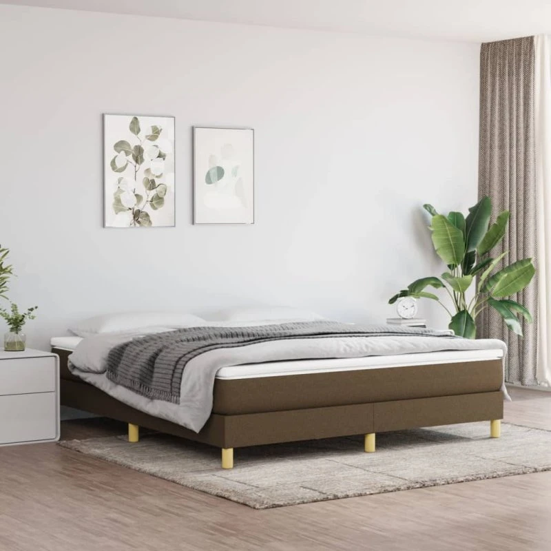 vidaXL Kontinentalseng 180x200 cm med Madras Mørkebrun