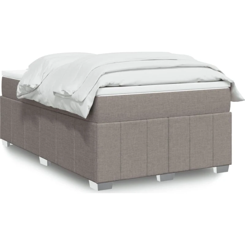 vidaXL Kontinentalseng med Pocketmadras 120x190 cm Gråbrun