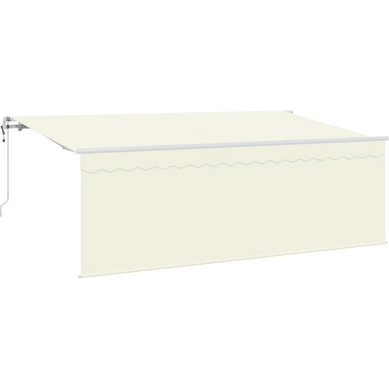 vidaXL Utrækkelig Markise Creme 400 x 200 cm