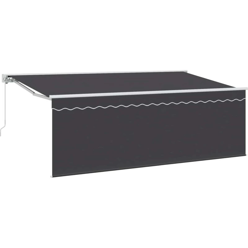 vidaXL Utrækkelig Markise Antracit 400 x 200 cm