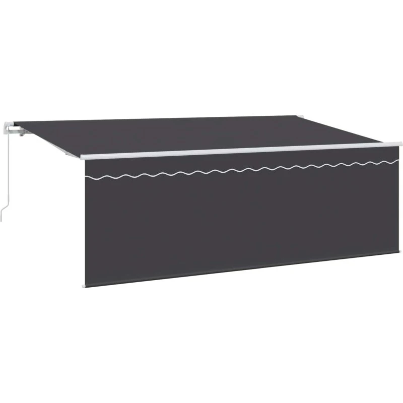 vidaXL Utrækkelig Markise Antracit 400 x 200 cm