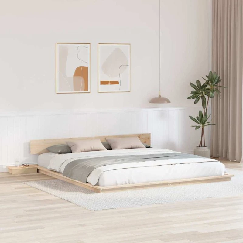 vidaXL Sengestel Brun 180 x 200 cm Træ