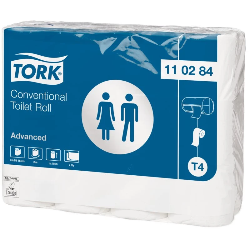 Tork Advanced 2-lags Toiletpapir, 24 ruller, T4-system