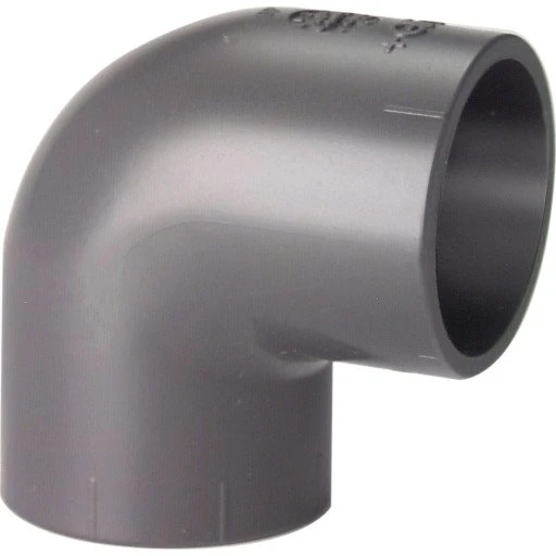 +GF+ vinkel 90° 32 mm grå PVC PN16