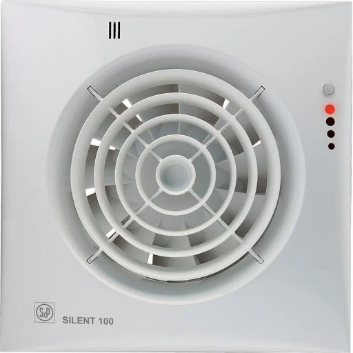 Thermex Silent 100CHZ Visual, 100 mm, hvid, med fugtstyring og timer